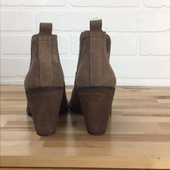 NINE West Siennago ankle beige boots chunky heels southwestern Western Country 6 - Picture 2 of 16